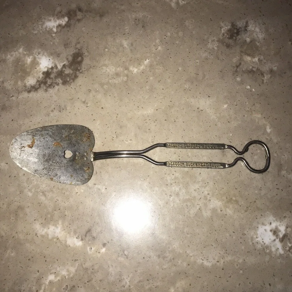 Vtg Albers Flapjack Flour Peacock Buckwheat Spatula Bottle Opener Heart Shape